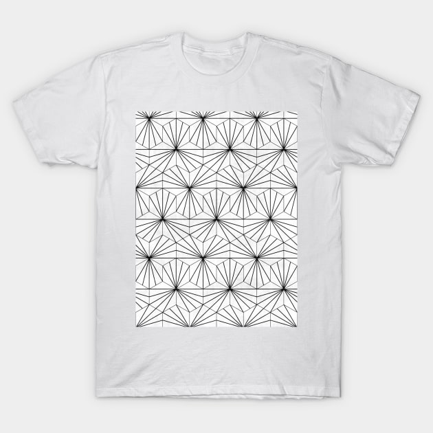 Hexagonal Pattern - White Concrete T-Shirt by ZoltanRatko